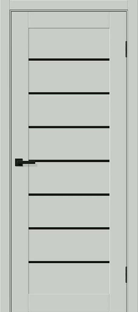 Фото Межкомнатная дверь Браво-22 Black Shine Grey Silk BR5500