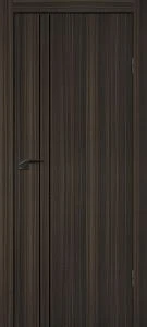 Межкомнатная дверь P-20 AL черный молдинг Эвкалипт африканский