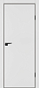 Межкомнатная дверь P-1 кромка ABS черная c 4-х ст. Белый матовый